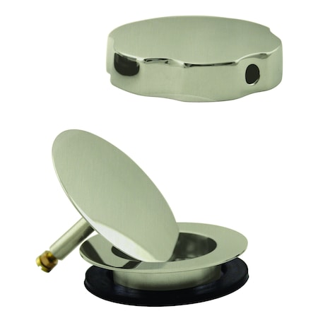 Westbrass European Style Trim for Cable Drive Bath Waste in Satin Nickel D50TE-07